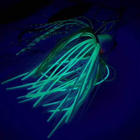 Strike King KVD Spinnerbait, Gelb/Weiß/Grau, 18g, Glow-Skirt, #6531