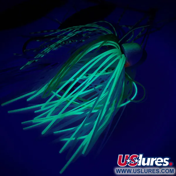 Strike King KVD Spinnerbait, Gelb/Weiß/Grau, 18g, Glow-Skirt, #6531