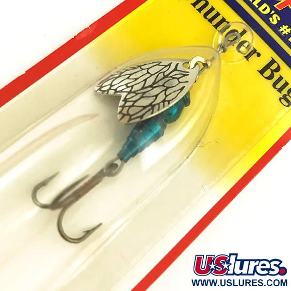 Mepps Thunder Bug Spinner, Gold / Blau, 4g, Insektenflügel, #6535
