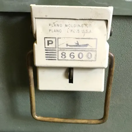 Plano 8600 Vintage Angelkoffer, Weiß/Grau, 6 Etagen, #6574