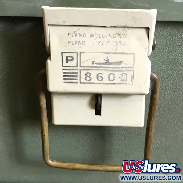 Plano 8600 Vintage Angelkoffer, Weiß/Grau, 6 Etagen, #6574