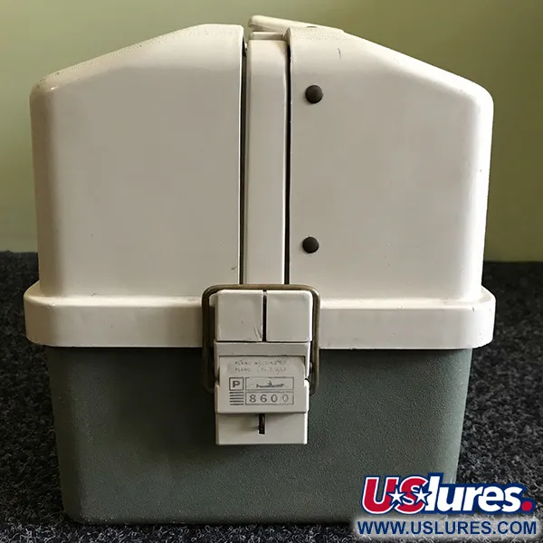 Plano 8600 Vintage Angelkoffer, Weiß/Grau, 6 Etagen, #6574