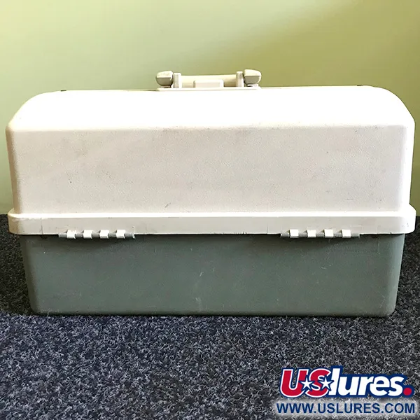 Plano 8600 Vintage Angelkoffer, Weiß/Grau, 6 Etagen, #6574