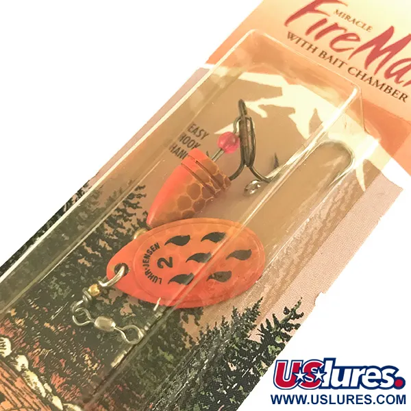 Luhr Jensen Fire Max Miracle 2 UV Spinner, Orange, 7g, Kammer, #6580