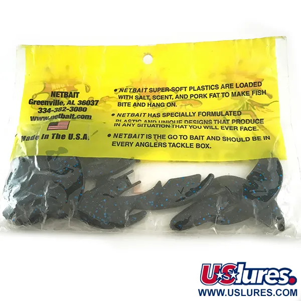 NetBait Paca Chunk Softbait, Black Blue Flk, 7.5cm, Trailer, #6594