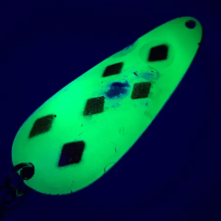 Blue Fox Aqua Spoon Blinker, Five of Diamond, 14g, UV-Glow, #6612