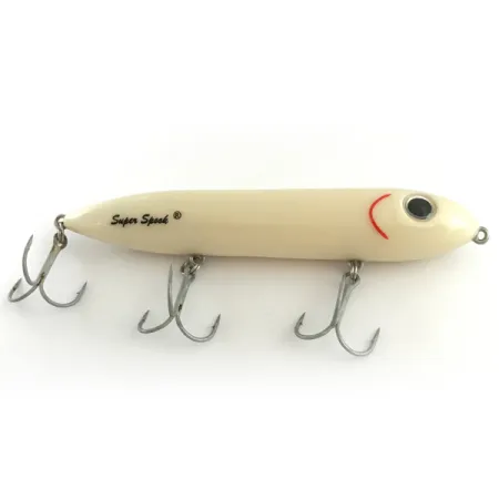 Heddon Super Spook Topwater-Köder, Weiß, 25g, 3 Drillinge, #6618