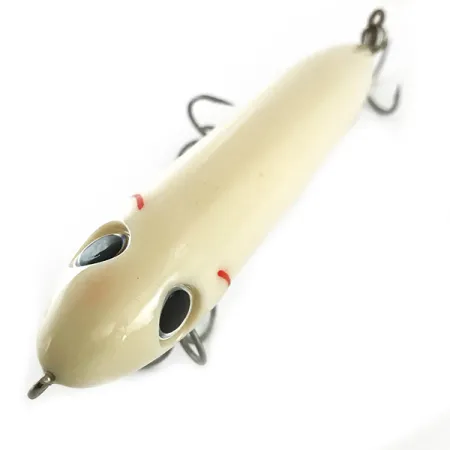 Heddon Super Spook Topwater-Köder, Weiß, 25g, 3 Drillinge, #6618