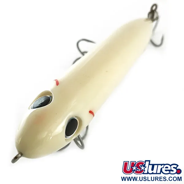 Heddon Super Spook Topwater-Köder, Weiß, 25g, 3 Drillinge, #6618