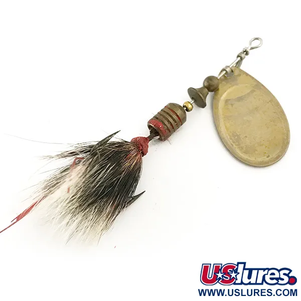 Mepps Aglia 2 dressed 1960s Spinner, Messing, 4,7g, Federhaken, #6640