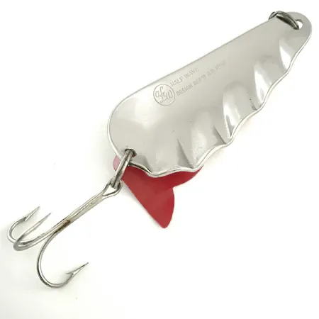 AL&W Half Wave Blinker, Nickel/Rot/Weiß, 19g, Wellenkante, #6652