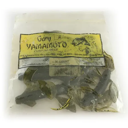 Gary Yamamoto Kreature Gummiköder, Green Pumpkin, 10cm, Hula-Skirt, #6666