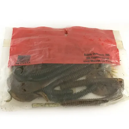 Bayou Outdoors V&M Gummiköder, Green Pumpkin, 10cm, Gerippt, #6669