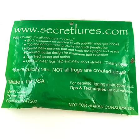 Secret Lures Chubby Frog Froschköder, Mean Green, Geräuscheffekt, #6670