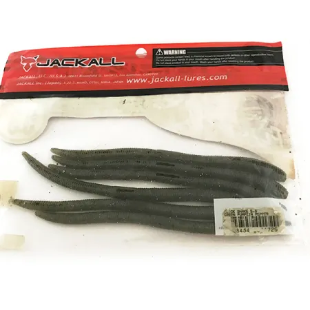 Jackall Flick Shake Worm, Green Pumpkin Pepper, 14cm, Wacky-Rig, #6685