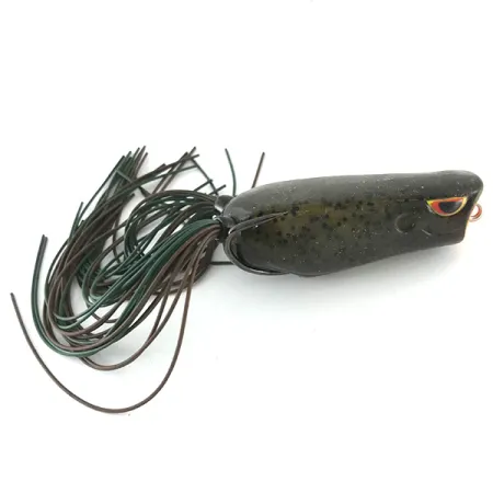 SPRO Dean Rojas Bronzeye Frog Popper, Schwarz, 14g, Hohlkörper, #6710