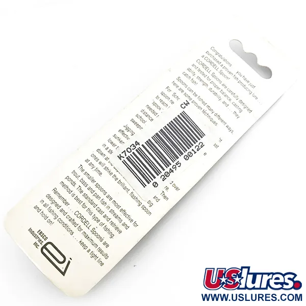 Cotton Cordell CC Spoon Blinker, Silber, 21g, Vertikalköder, #6725