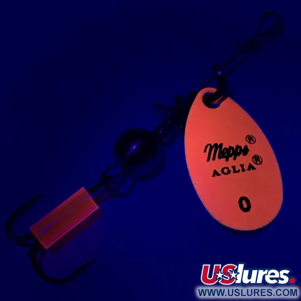 Mepps Aglia 0 UV Spinner, Orange Fluoreszierend, 2.5g, UV-aktiv, #7198