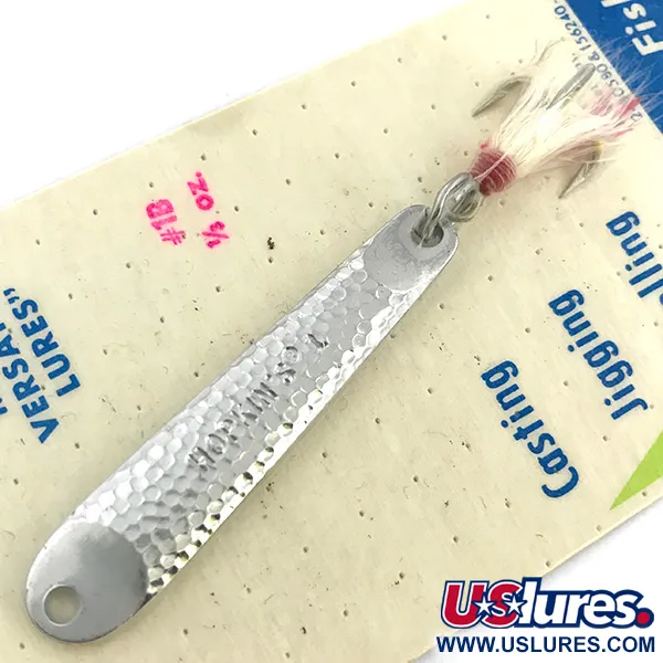 Hopkins s1 - Jig Lure Blinker, Gehämmertes Nickel, 11g, Bucktail, #6735