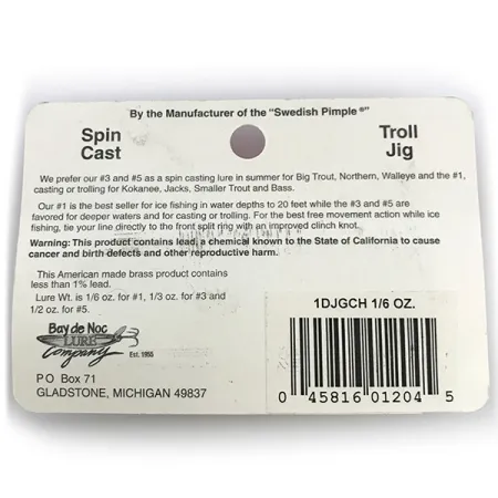 Bay de Noc Do-Jigger 1 Blinker, Gold/Grün, 5g, vergoldet, #1DJGCH