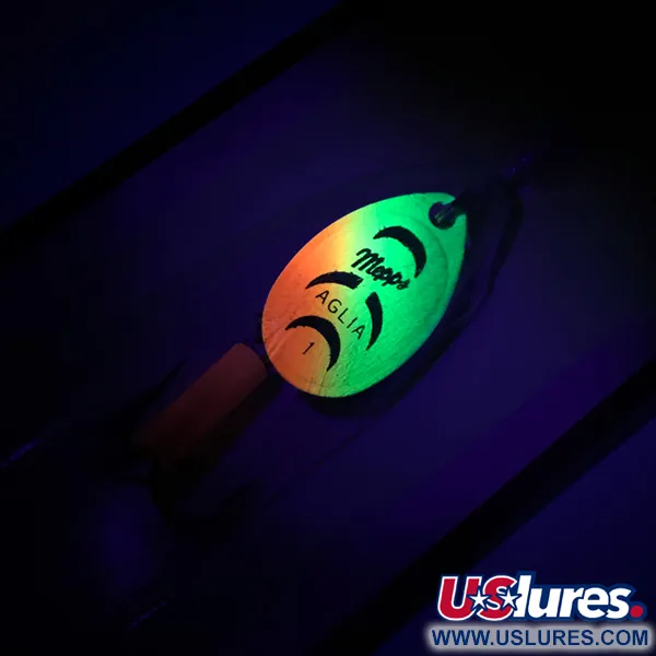 Mepps Aglia 1 Spinner, Fire Tiger, 3.5g, UV-aktiv, #6745