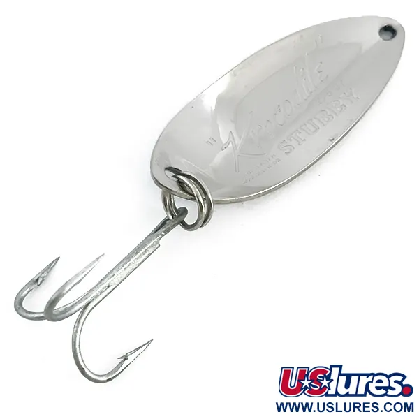 Luhr Jensen Krocodile Stubby Blinker, Nickel / Blau, 14g, USA, #6774