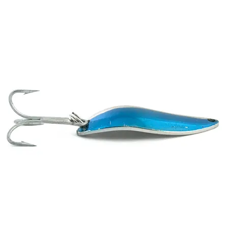 Luhr Jensen Krocodile Stubby Blinker, Nickel / Blau, 14g, USA, #6774