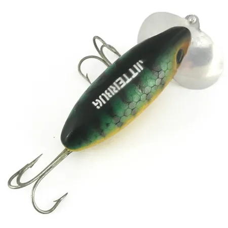 Fred Arbogast Jitterbug Oberflächenköder, Barsch, 14g, Metallschaufel, #6816