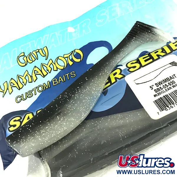 Yamamoto Saltwater series Gummifisch, Black/Hologram Belly, 12.7cm, #6830
