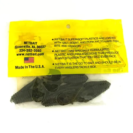 Netbait Kickin B Chunk Gummiköder, Green Pumpkin, 7.5cm, Trailer, #6836