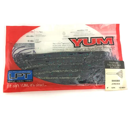 YUM DOOZE Gummiköder, June Bone, 20 cm, Skirted Tail, #6888