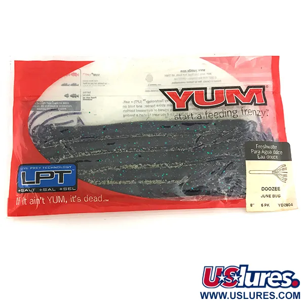 YUM DOOZE Gummiköder, June Bone, 20 cm, Skirted Tail, #6888