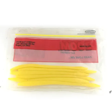 Zoom Finesse Worm Gummiköder, Yellow, 15cm, Finesse, #6890