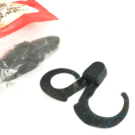 Zoom Swimmin' Chunk Gummiköder, Black / Blue, 7.5cm, Twin-Tail, #6891