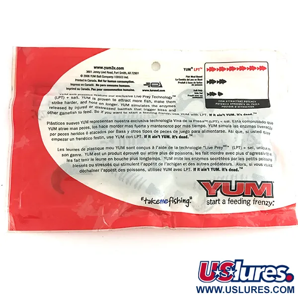 YUM soft bait 8pcs Gummiköder, Green Pumpkin, 10cm, LPT, #6893