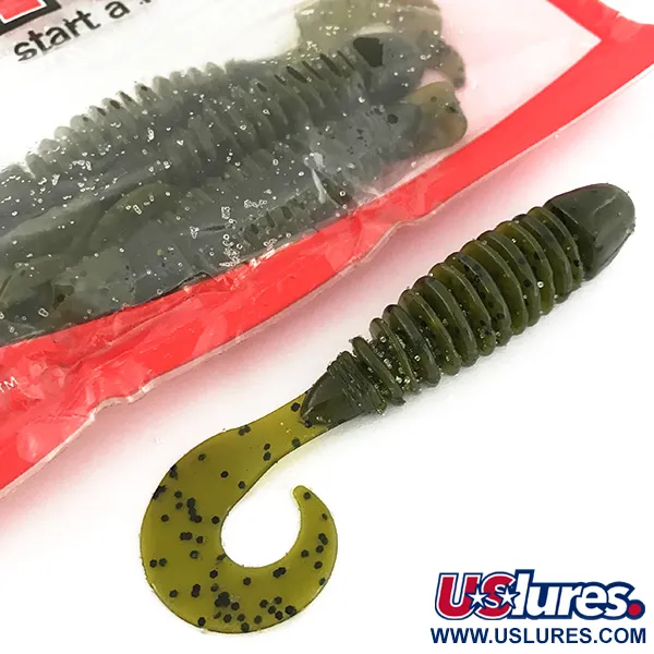 YUM soft bait 8pcs Gummiköder, Green Pumpkin, 10cm, LPT, #6893