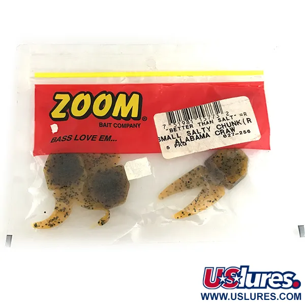 Zoom Small Salty Chunk Gummiköder, Alabama Craw, 6,5cm, Trailer, #6894
