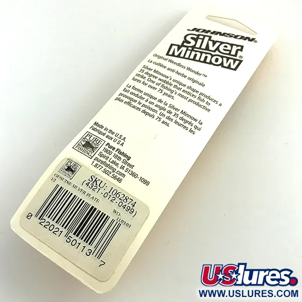 Johnson Silver Minnow Weedless Blinker, Silber, 14g, Krautschutz, #6922