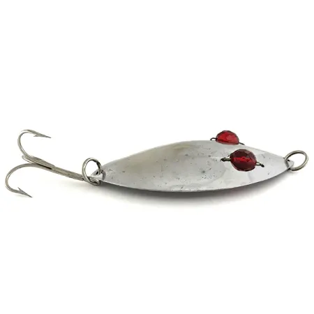 Hofschneider Red Eye Muskie Blinker, Nickel / Red Eyes, 65g, #6923