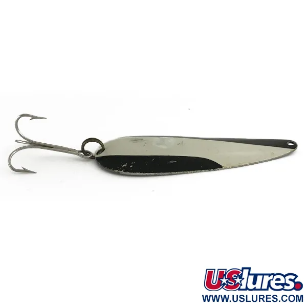 Nebco FlashBait 66 Blinker, Schwarz/Weiß/Nickel, 21g, Vintage, #6929