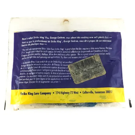 Strike King Bitsy Tube Gummiköder, Blue Flake, 7cm, Finesse, #6953