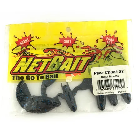 NetBait Chunk Sr Gummiköder, Black Blue, 7,5cm, Jig Trailer, #6956