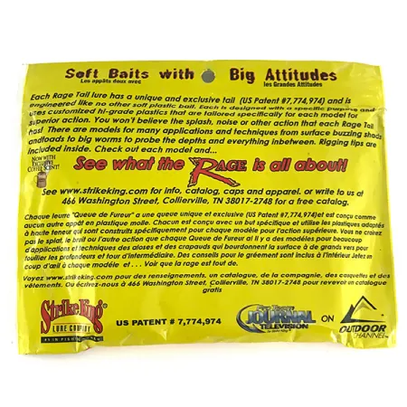 Strike King Rage Tail Gummiköder, Hard Candy, 10cm, Kaffeearoma, #6958