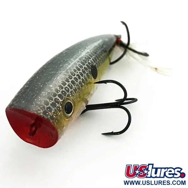 Strike King Spit-N-King Popper, Gold/Silber, 14g, Federdrilling, #6966