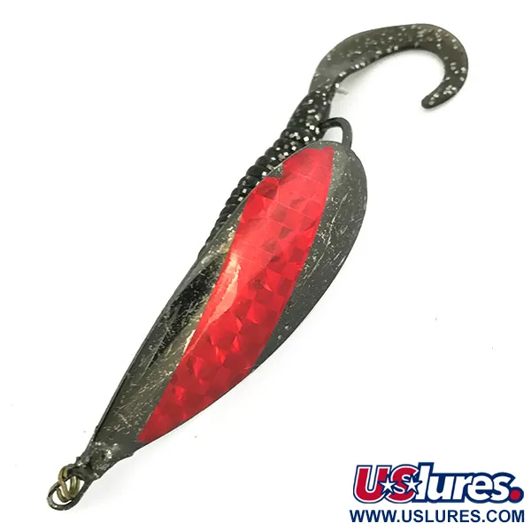 Weedless Johnson Silver Minnow Blinker, Schwarz / Rot, 14g, #7071