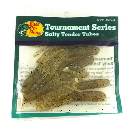 Bass Pro Shops Salty Tender Flipping Tubes Gummiköder 7er-Pack