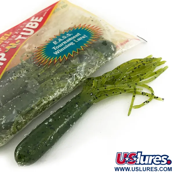 Strike King Flipt-N-Tube Gummiköder, Green Pumpkin, 13cm, 7Stk, #7090