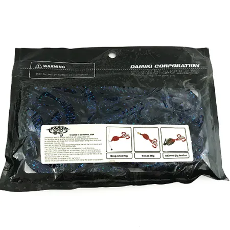 Damiki Monster Miki Gummiköder, Blau, 18cm, Creature Bait, #7096