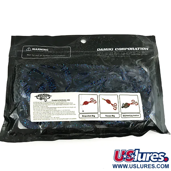 Damiki Monster Miki Gummiköder, Blau, 18cm, Creature Bait, #7096