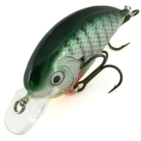 Bagley Pro Sunny B Squarebill Wobbler, Grün Silber, 8,5g, Balsa, #7107